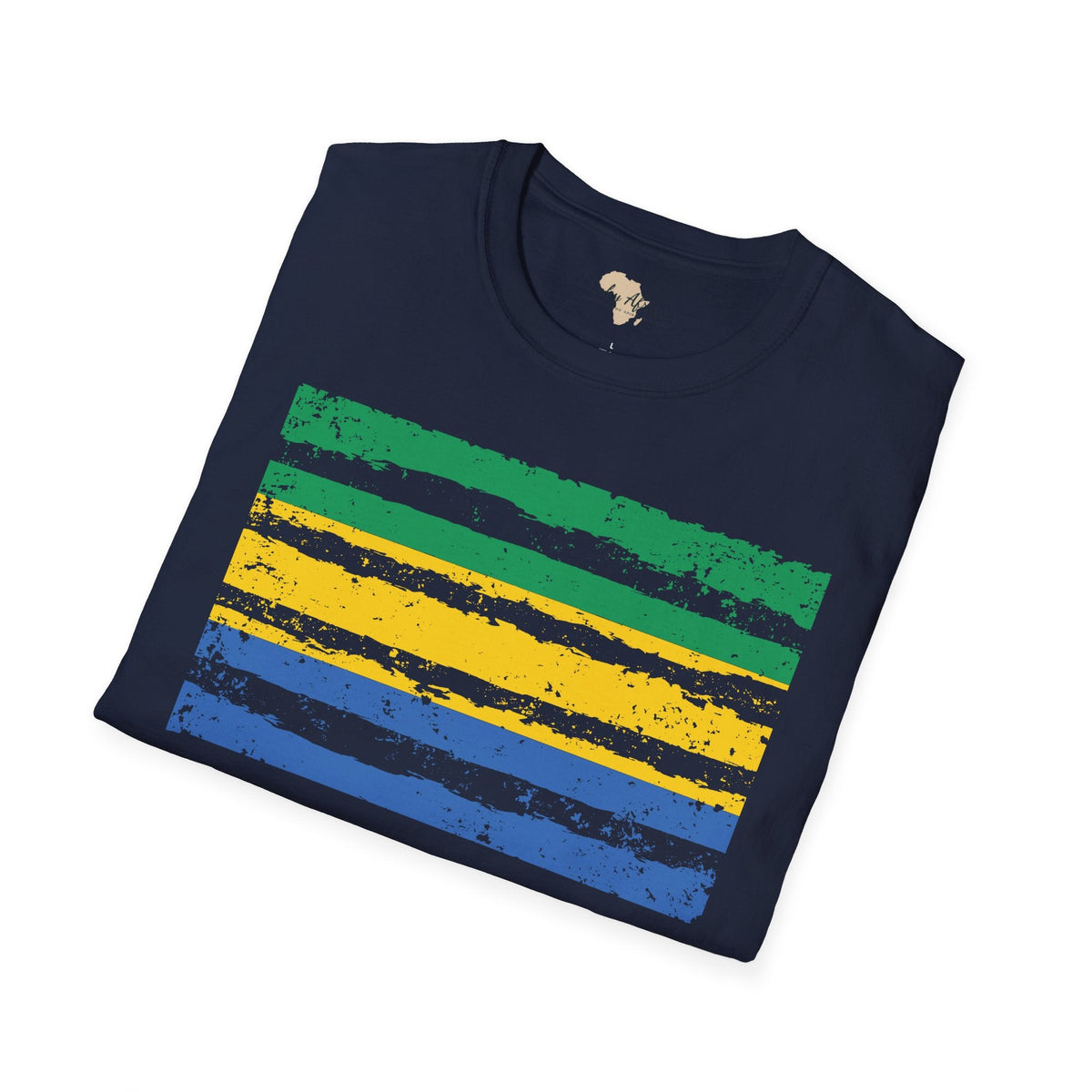 Gabon strip unisex softstyle tee Funky African