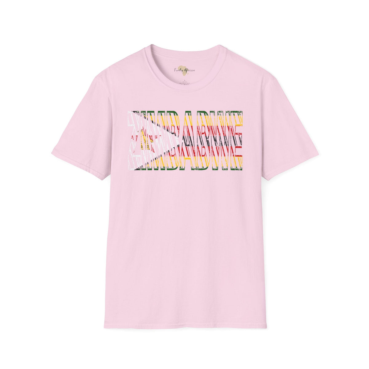 Zimbabwe text unisex softstyle tee Funky African