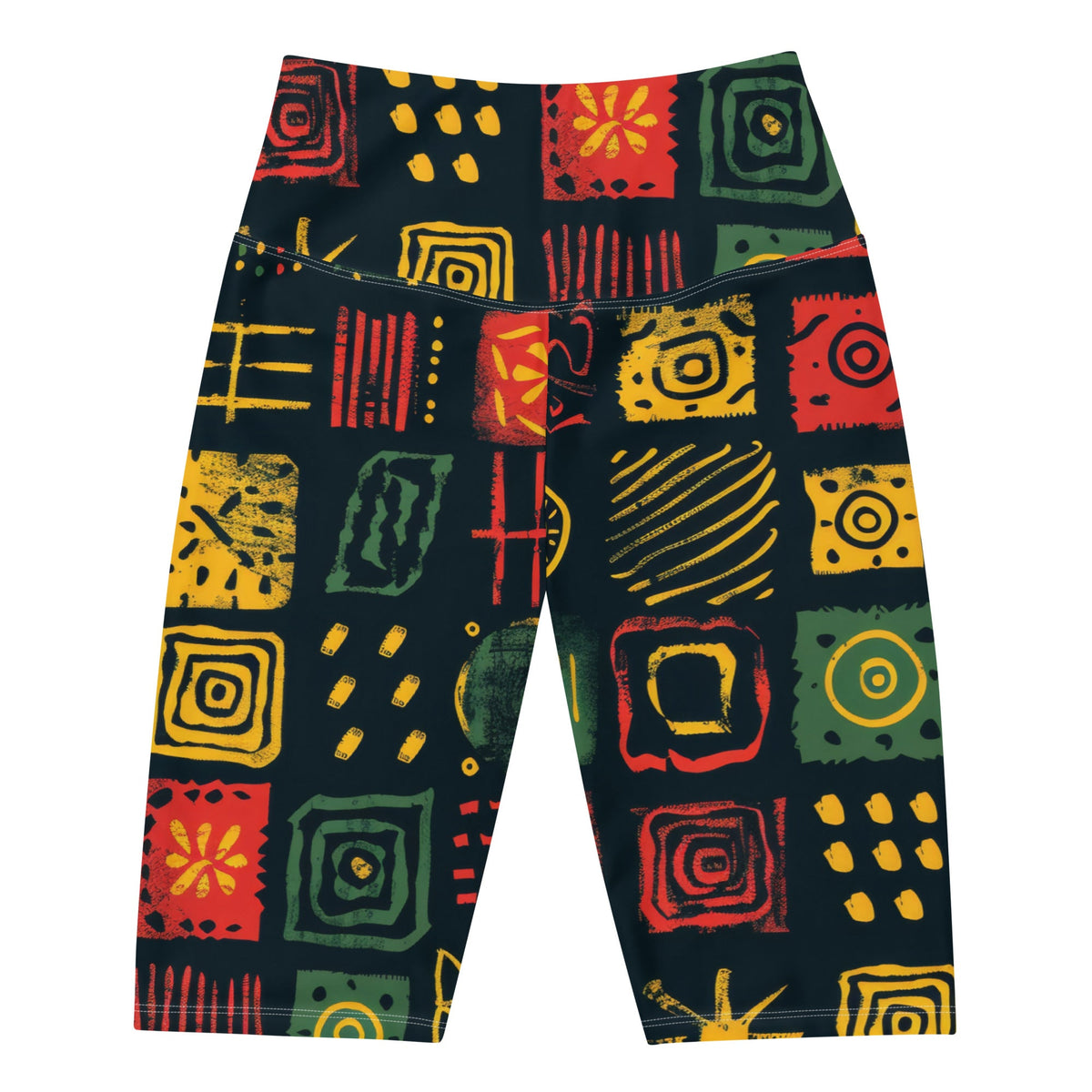 African Print Biker Shorts Funky African