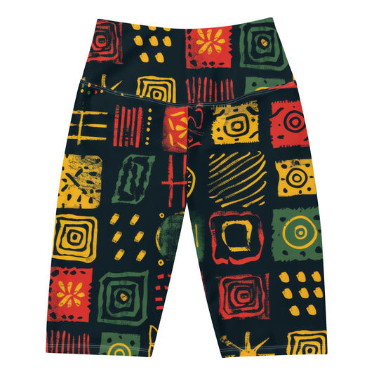 African Print Biker Shorts