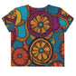 African Print Crop Tee