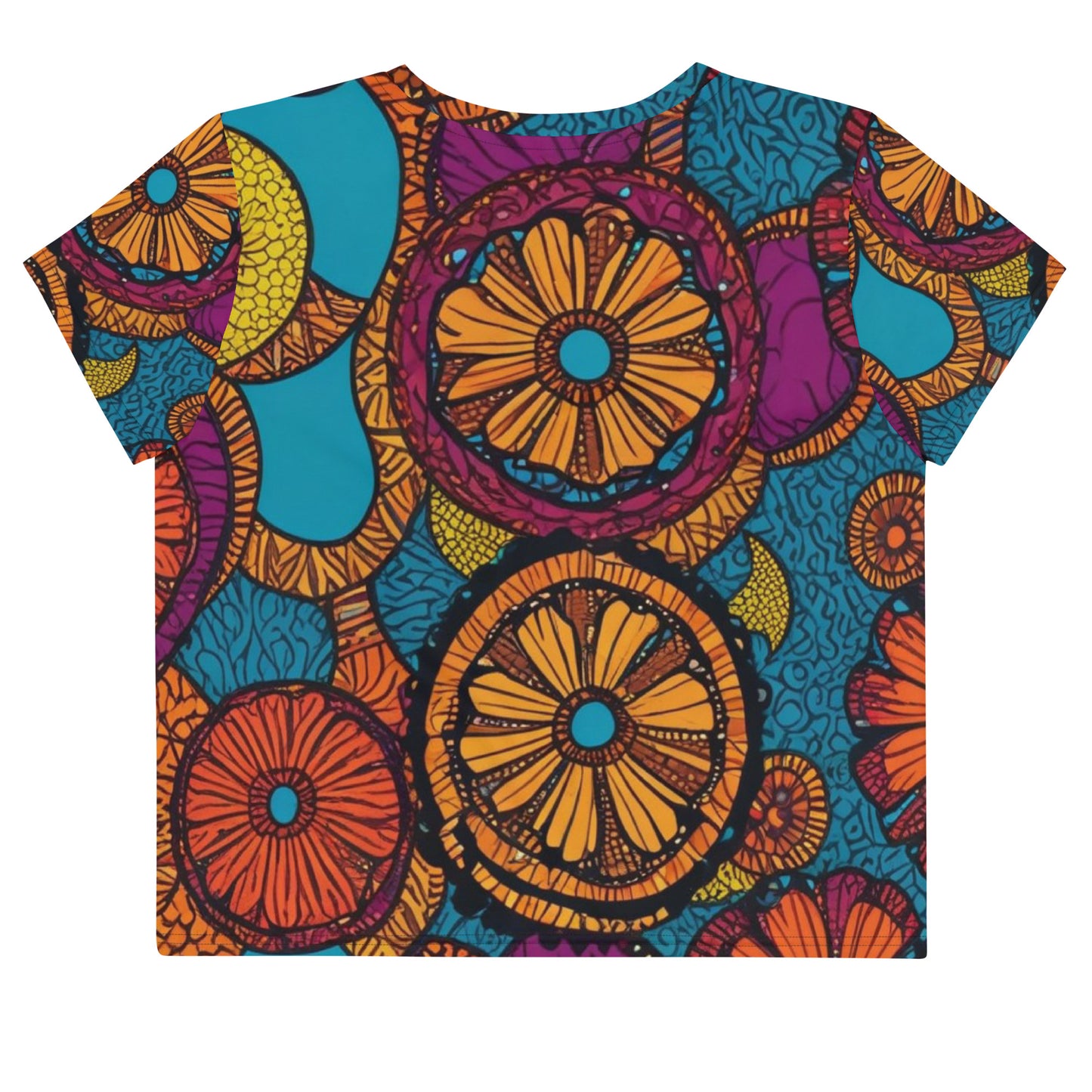 African Print Crop Tee