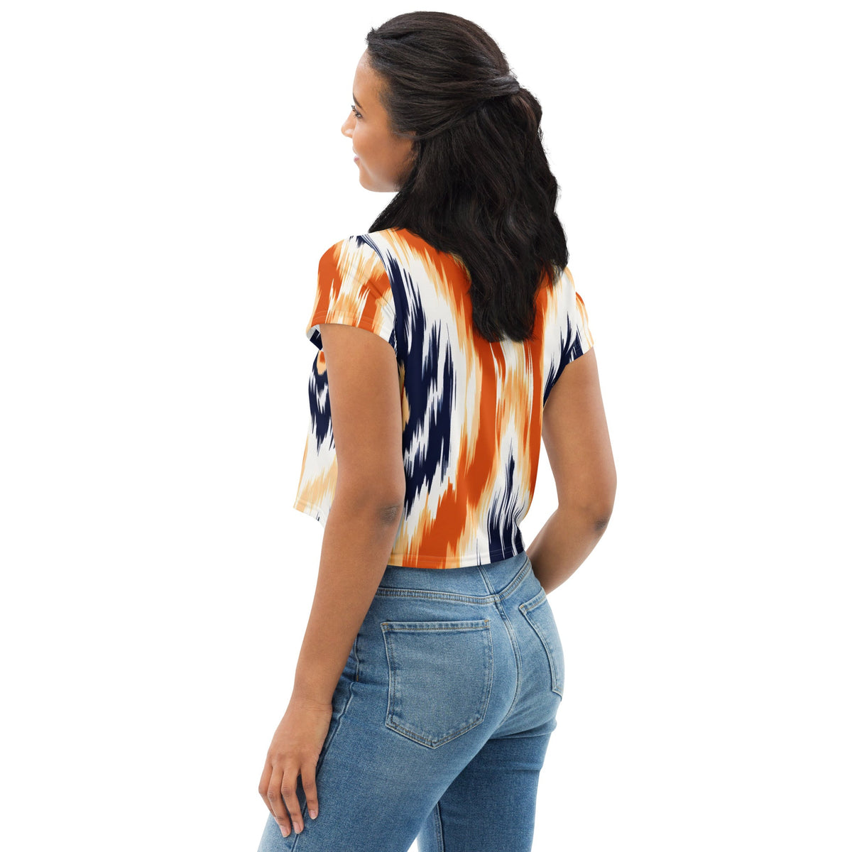 African Print Crop Tee Funky African
