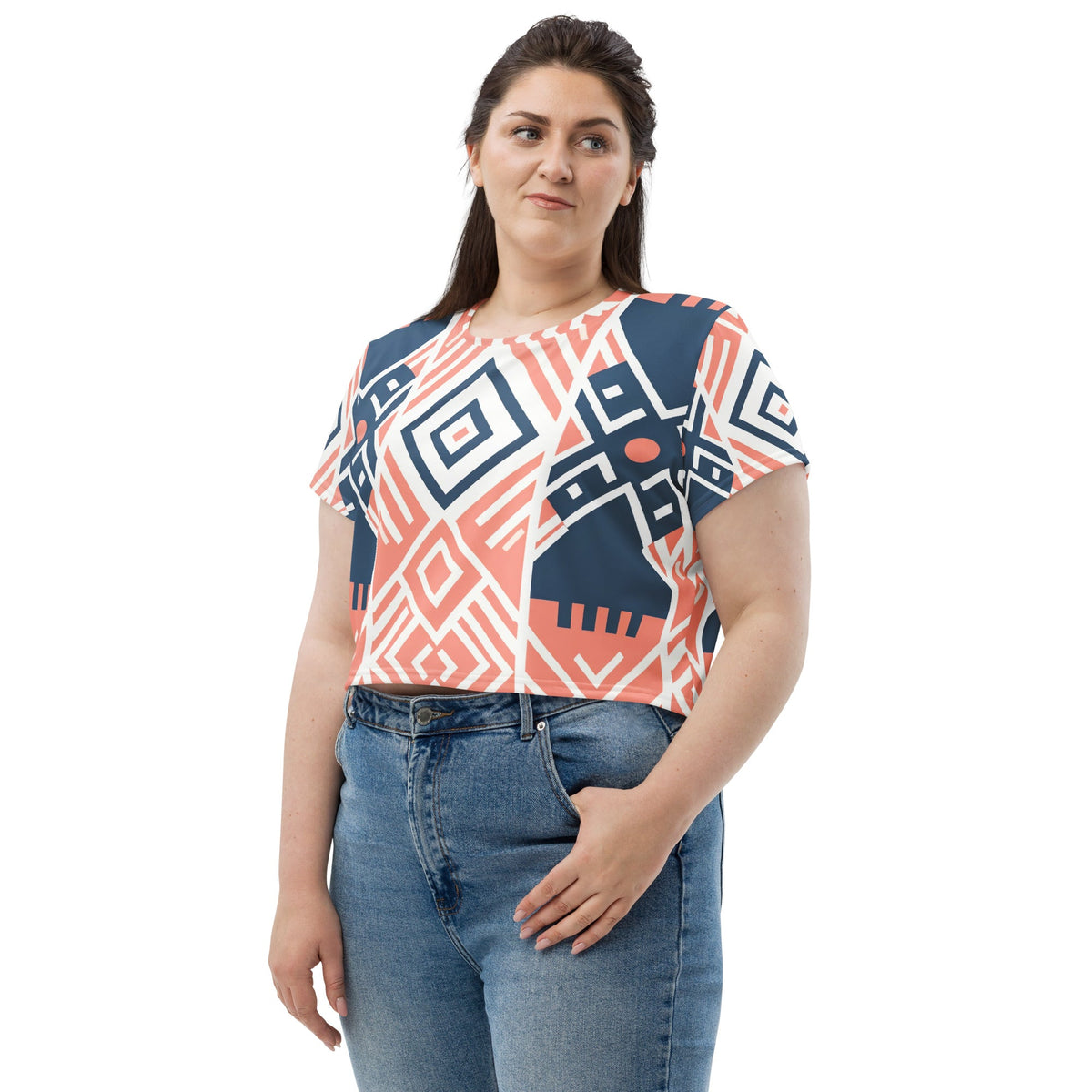 African Print Crop Tee Funky African