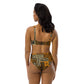 African print  high-waisted bikini