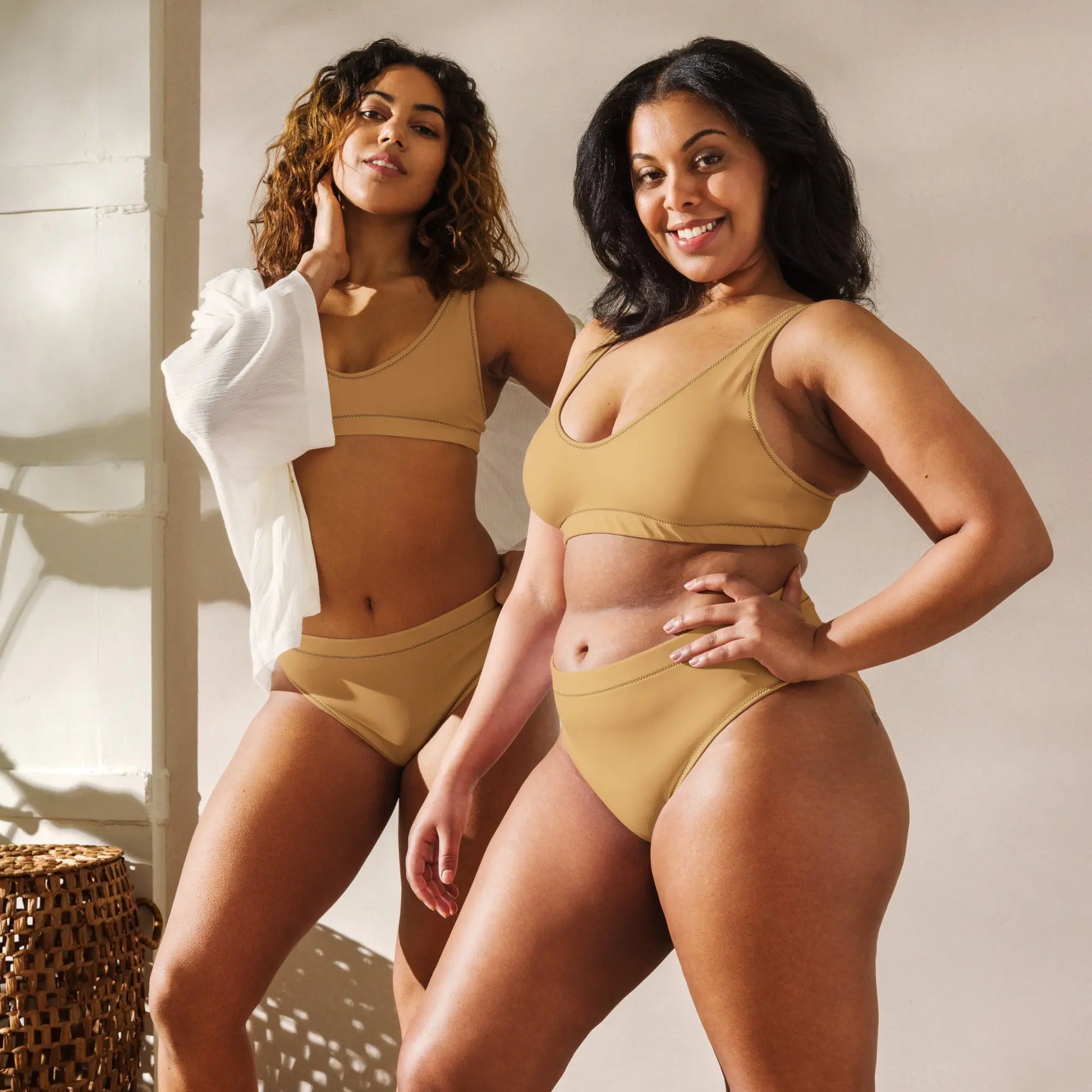 African print high-waisted bikini Funky African