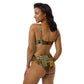 African print  high-waisted bikini