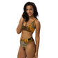 African print  high-waisted bikini