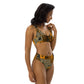 African print  high-waisted bikini