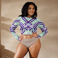 African Print long-sleeve crop top Funky African