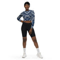 African Print long-sleeve crop top Funky African