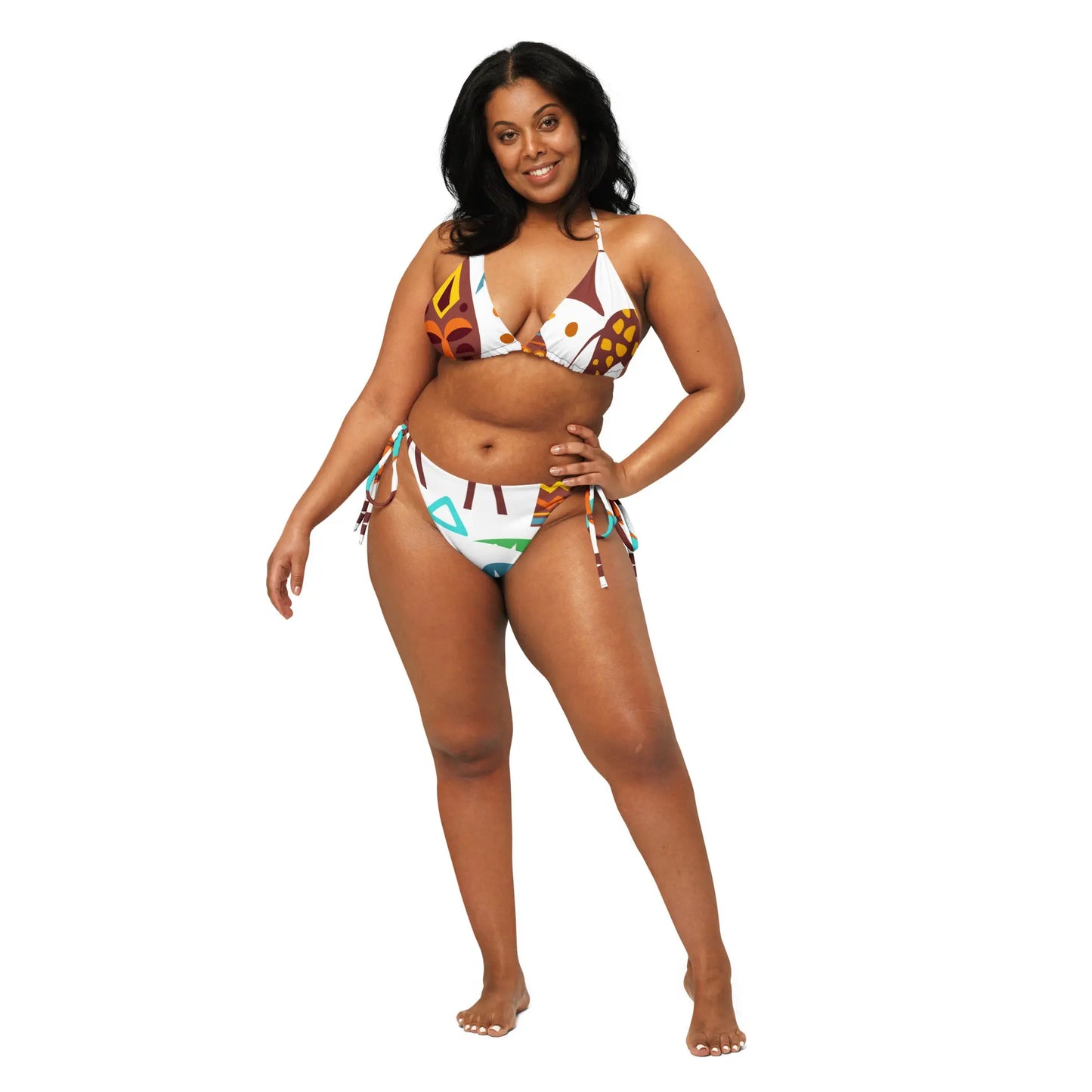 African print string bikini Funky African