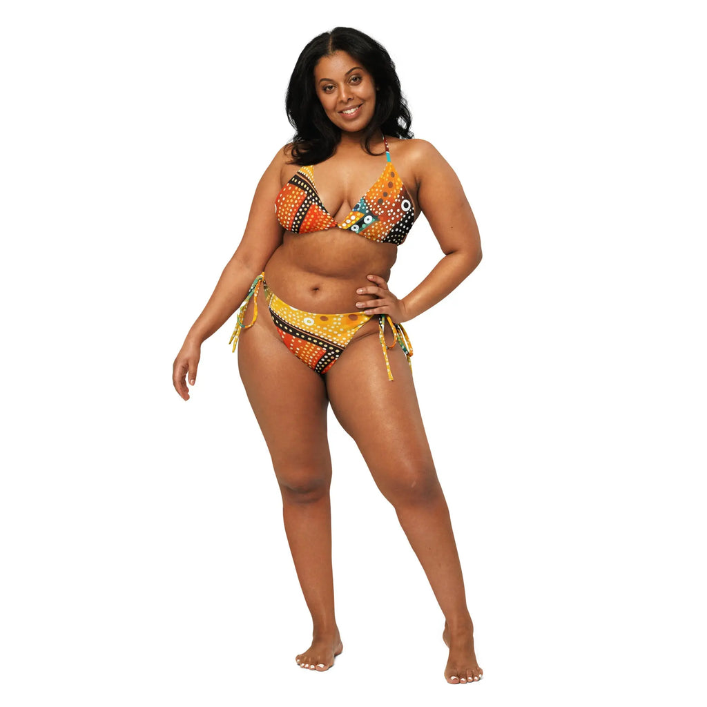 African print string bikini Funky African