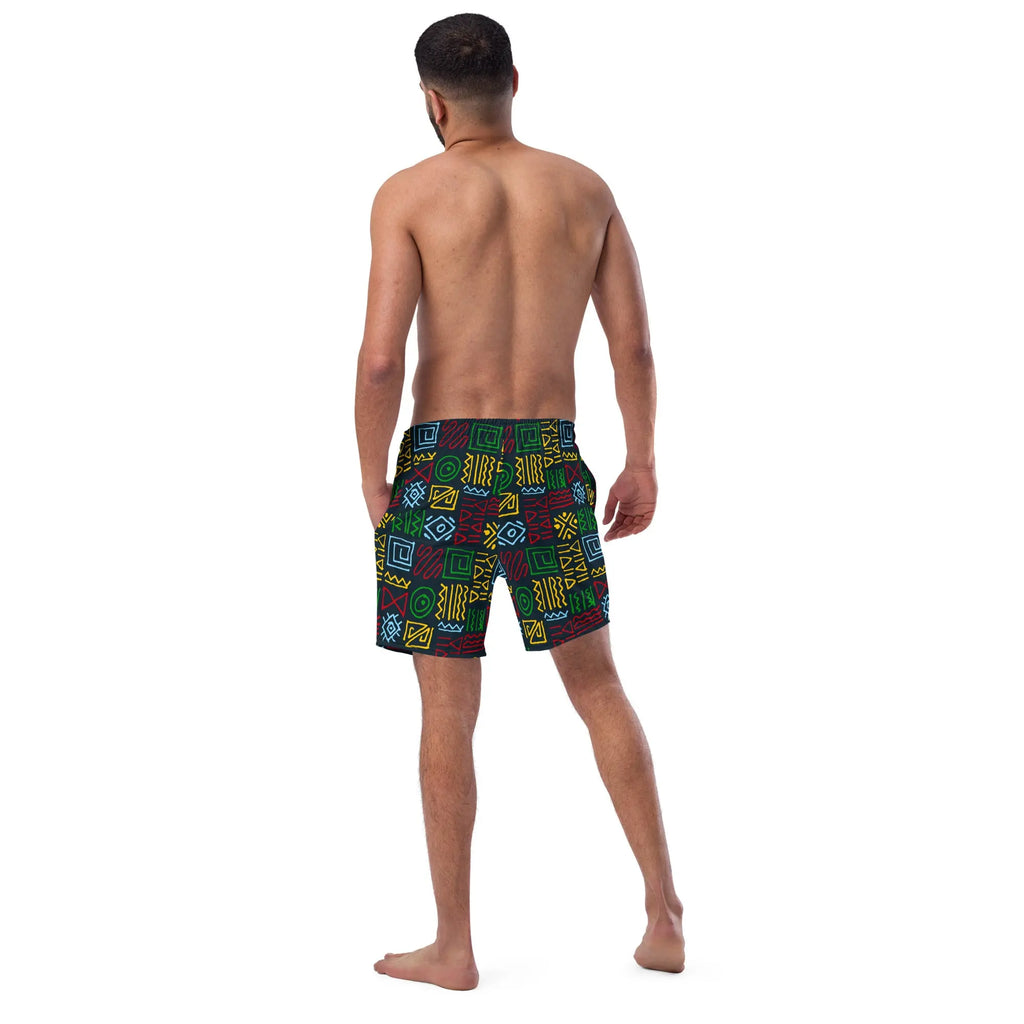 African print Men's swim trunks Funky African