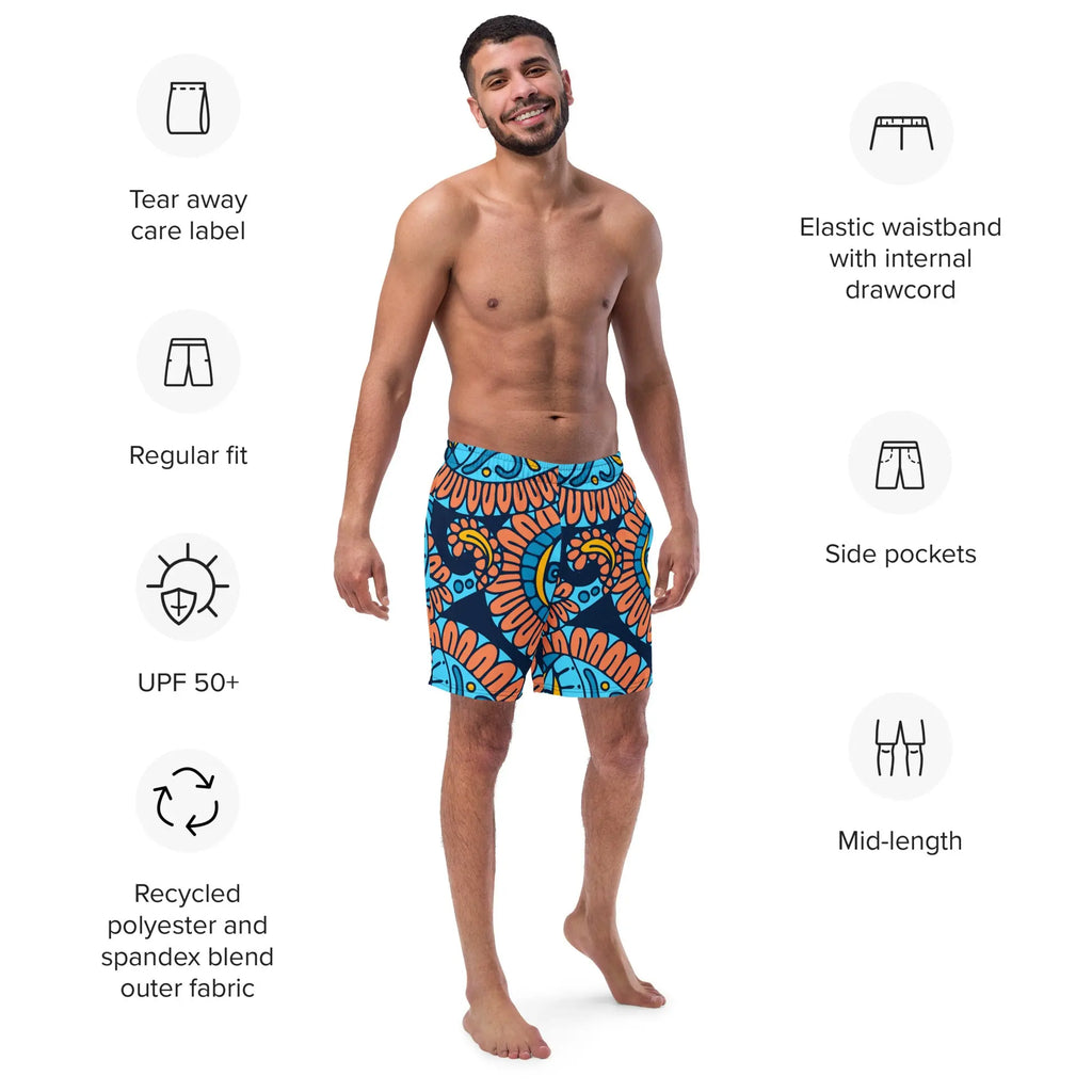 African print Men's swim trunks Funky African