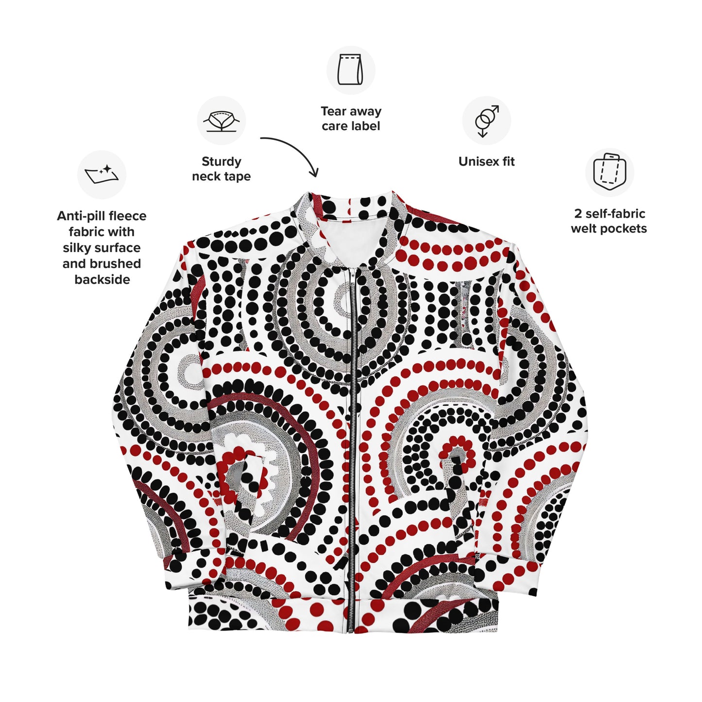African print unisex bomber jacket