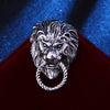 Vintage African Prairie Lion King Brooch Men's Suit Ornament