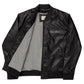 Funky African Leather Bomber Jacket