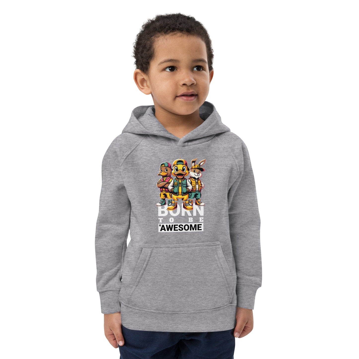 Born to be Awesome Kids eco hoodie