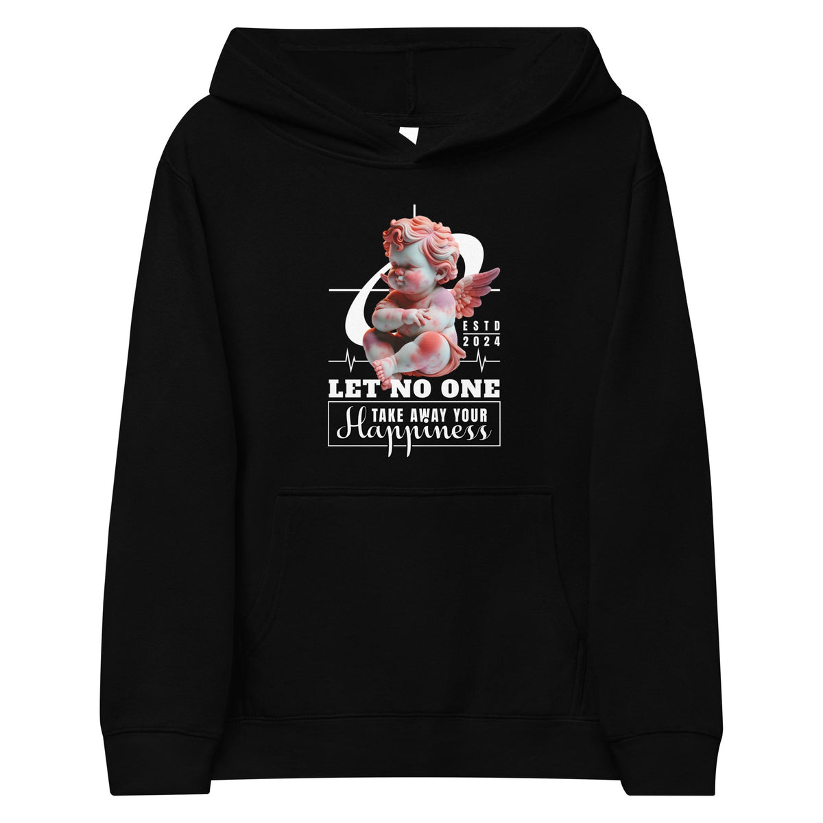 Happiness Kids fleece hoodie Funky African