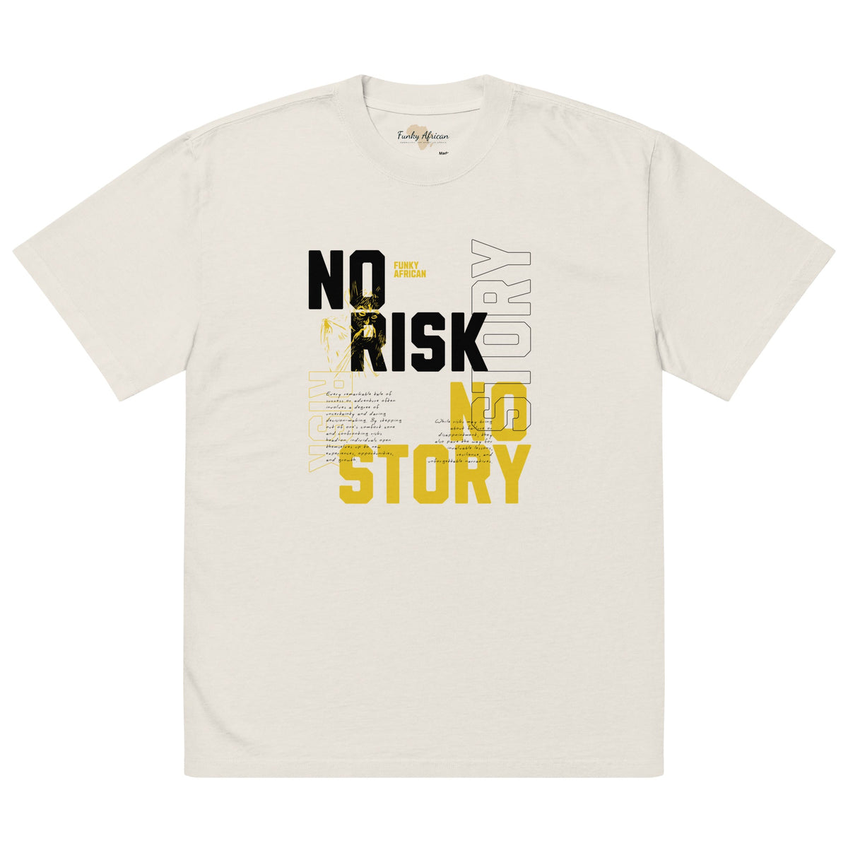 No risk Oversized faded t-shirt Funky African