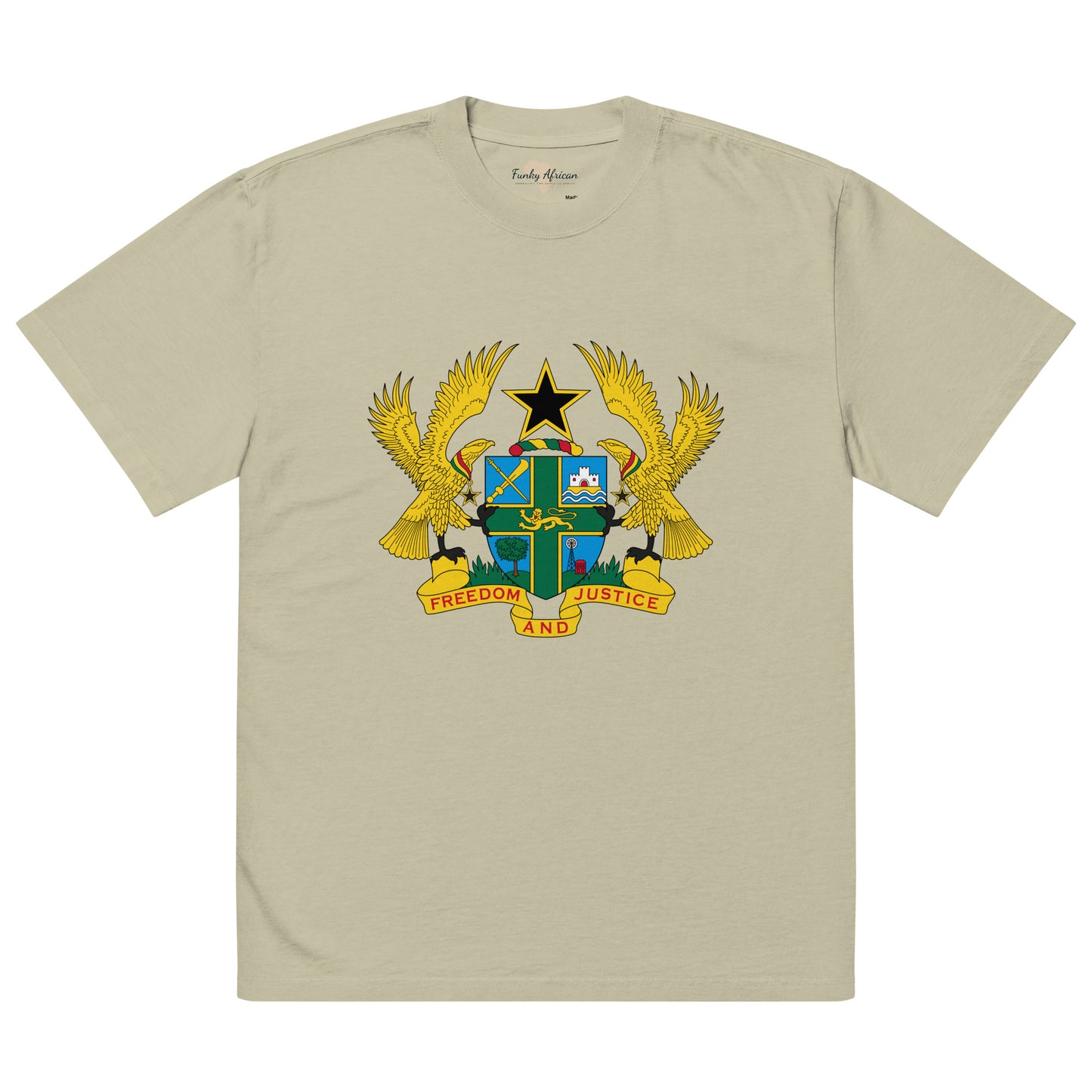 Ghana Emblem Oversized faded t-shirt