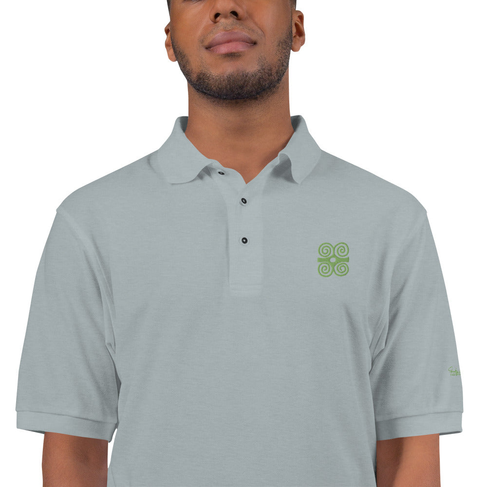 Adinkra - Ram's Horn Men's Premium Polo Funky African