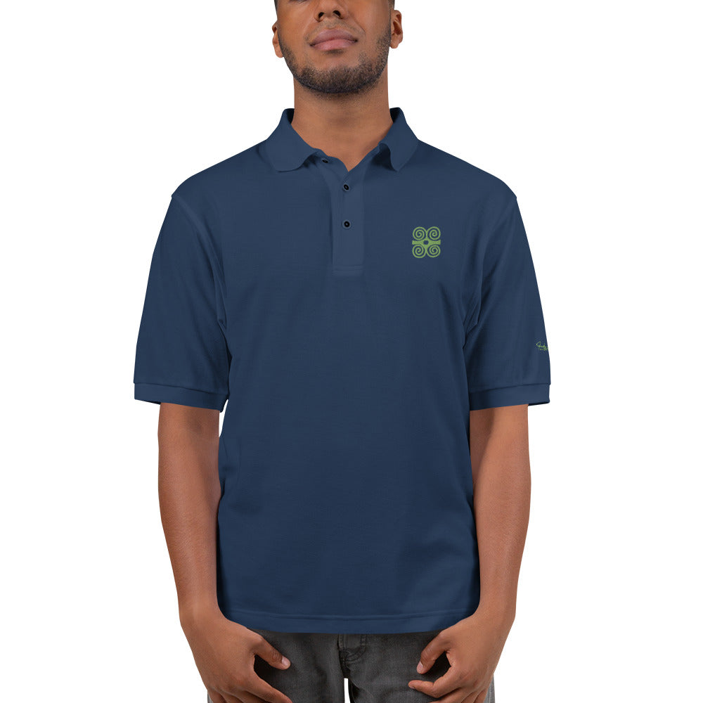 Adinkra - Ram's Horn Men's Premium Polo Funky African