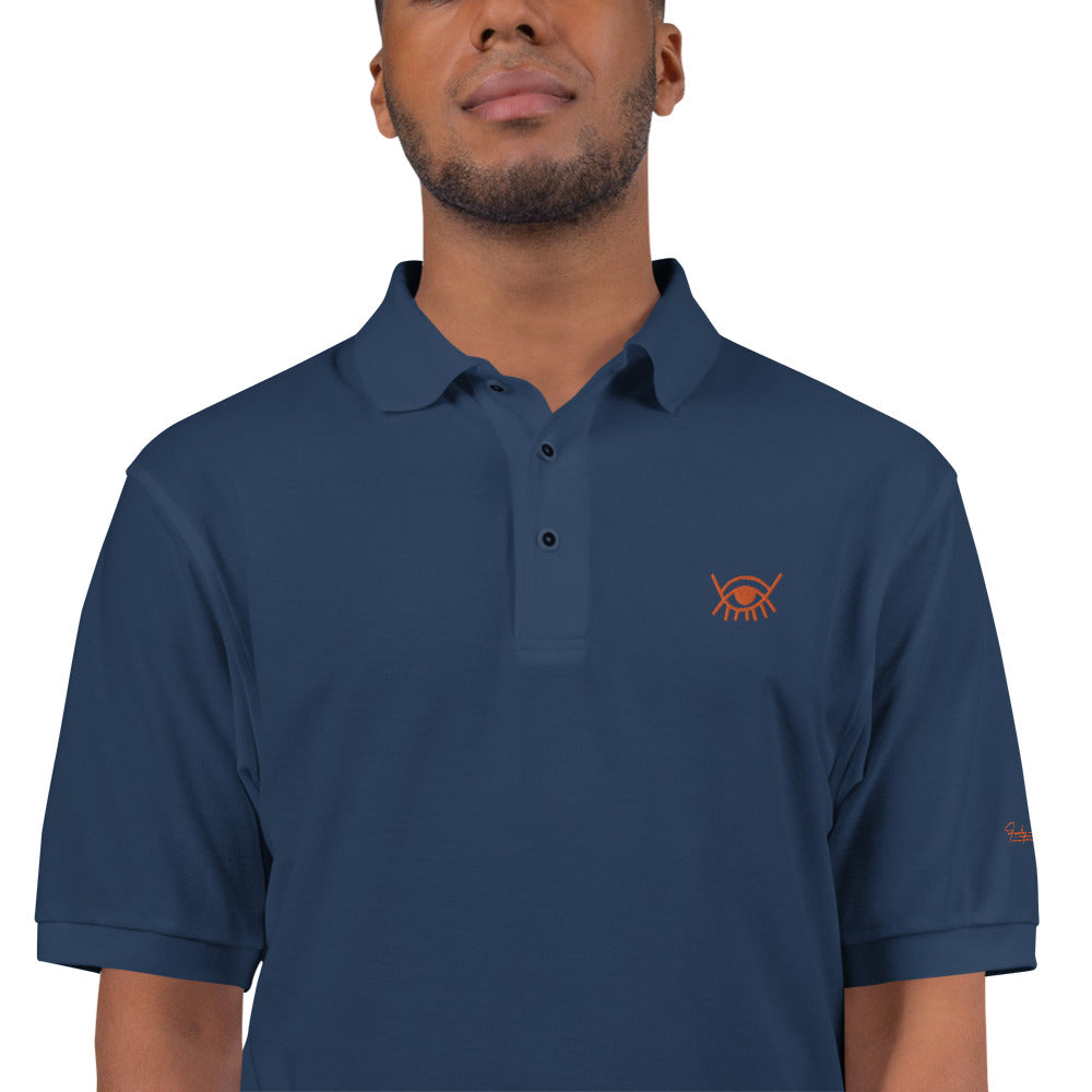 Adinkra - God sees and knows all Men's Premium Polo Funky African