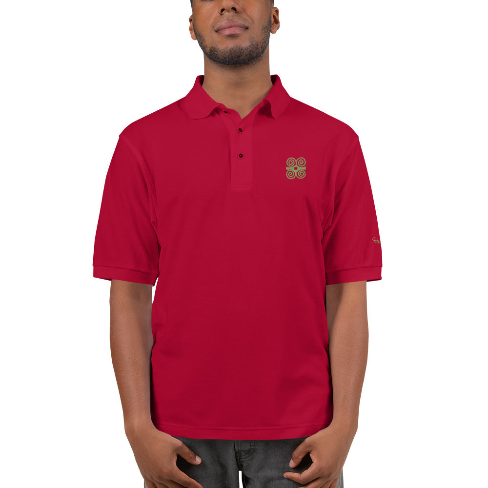 Adinkra - Ram's Horn Men's Premium Polo Funky African
