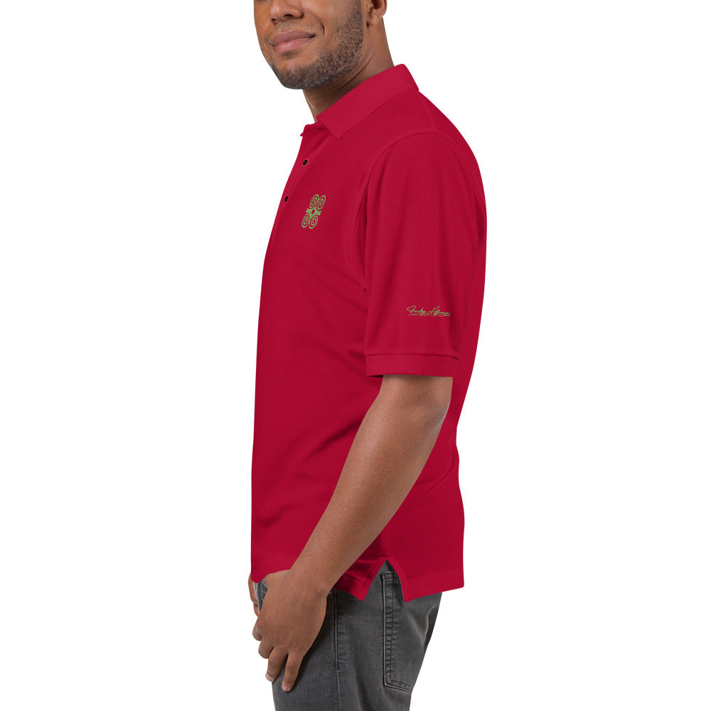 Adinkra - Ram's Horn Men's Premium Polo Funky African
