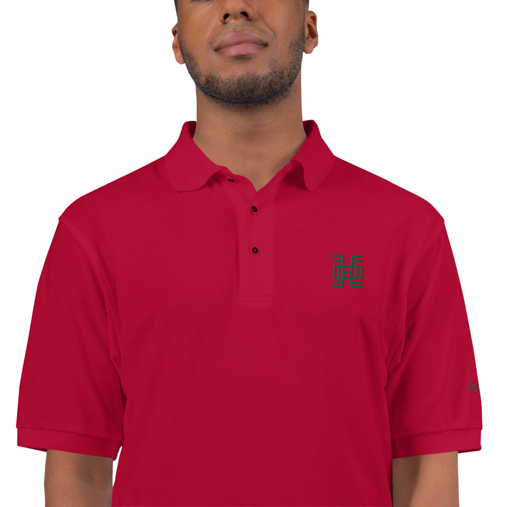 Adinkra - Life Long Education Men's Premium Polo Funky African