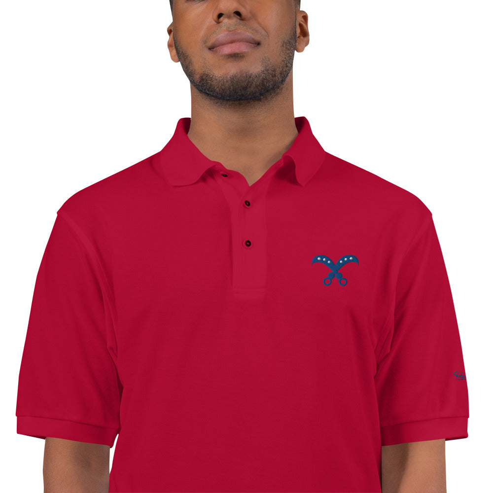 Adinkra - Sword of War(Courage) Men's Premium Polo Funky African