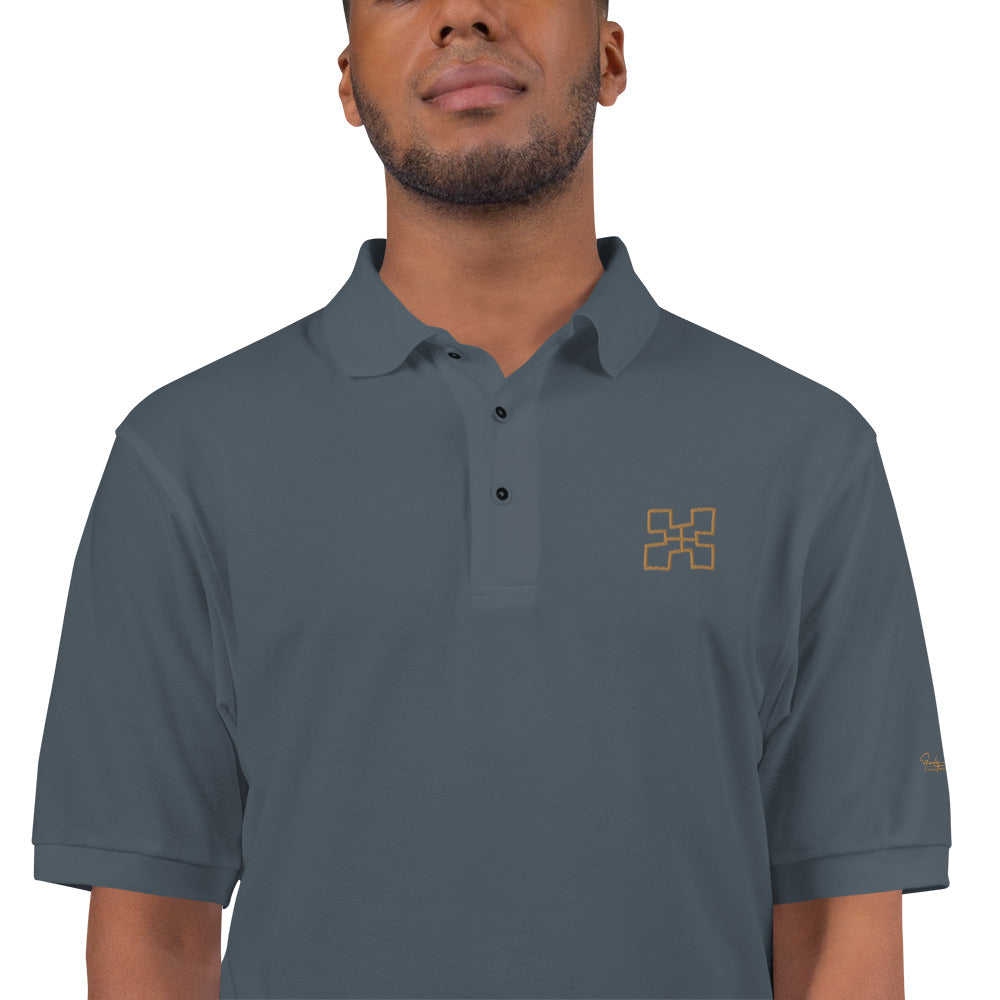 Adinkra - Genuineness Men's Premium Polo Funky African