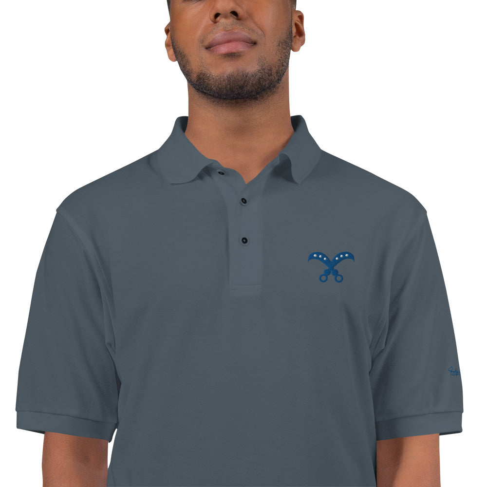 Adinkra - Sword of War(Courage) Men's Premium Polo Funky African