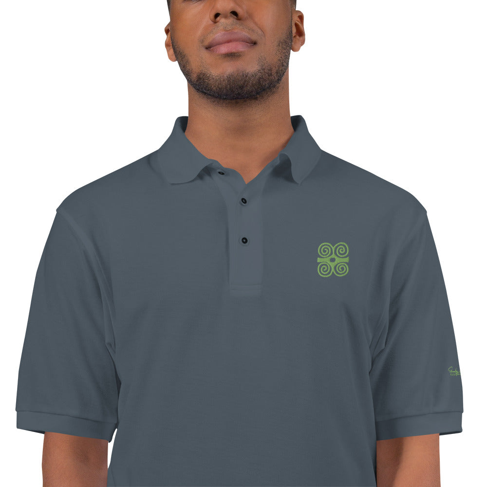 Adinkra - Ram's Horn Men's Premium Polo Funky African