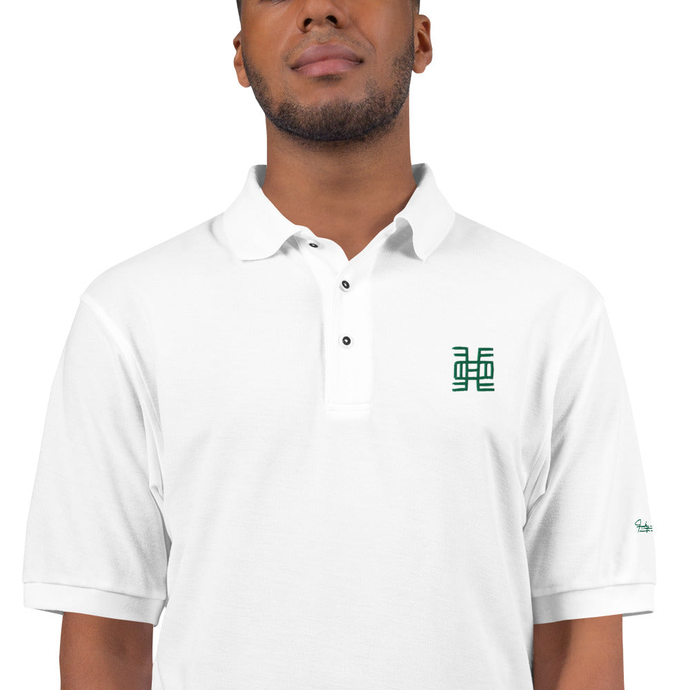 Adinkra - Life Long Education Men's Premium Polo Funky African