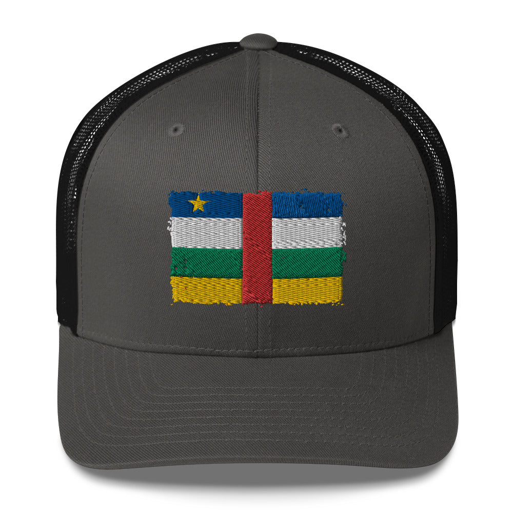 Central African Republic 3D Embroidery Trucker Cap Funky African