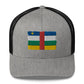 Central African Republic 3D Embroidery Trucker Cap