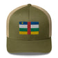 Central African Republic 3D Embroidery Trucker Cap