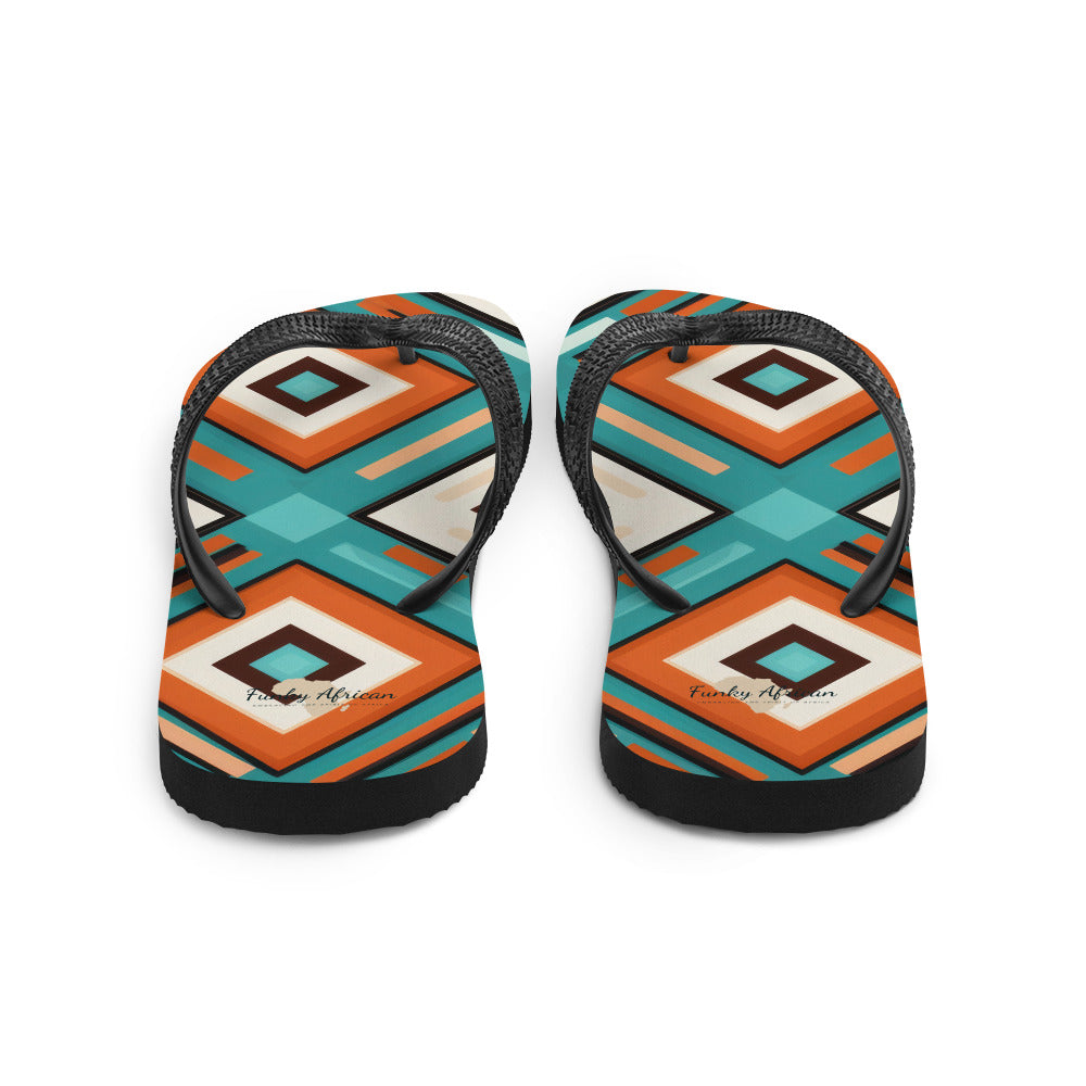 African Print Flip-Flops Funky African