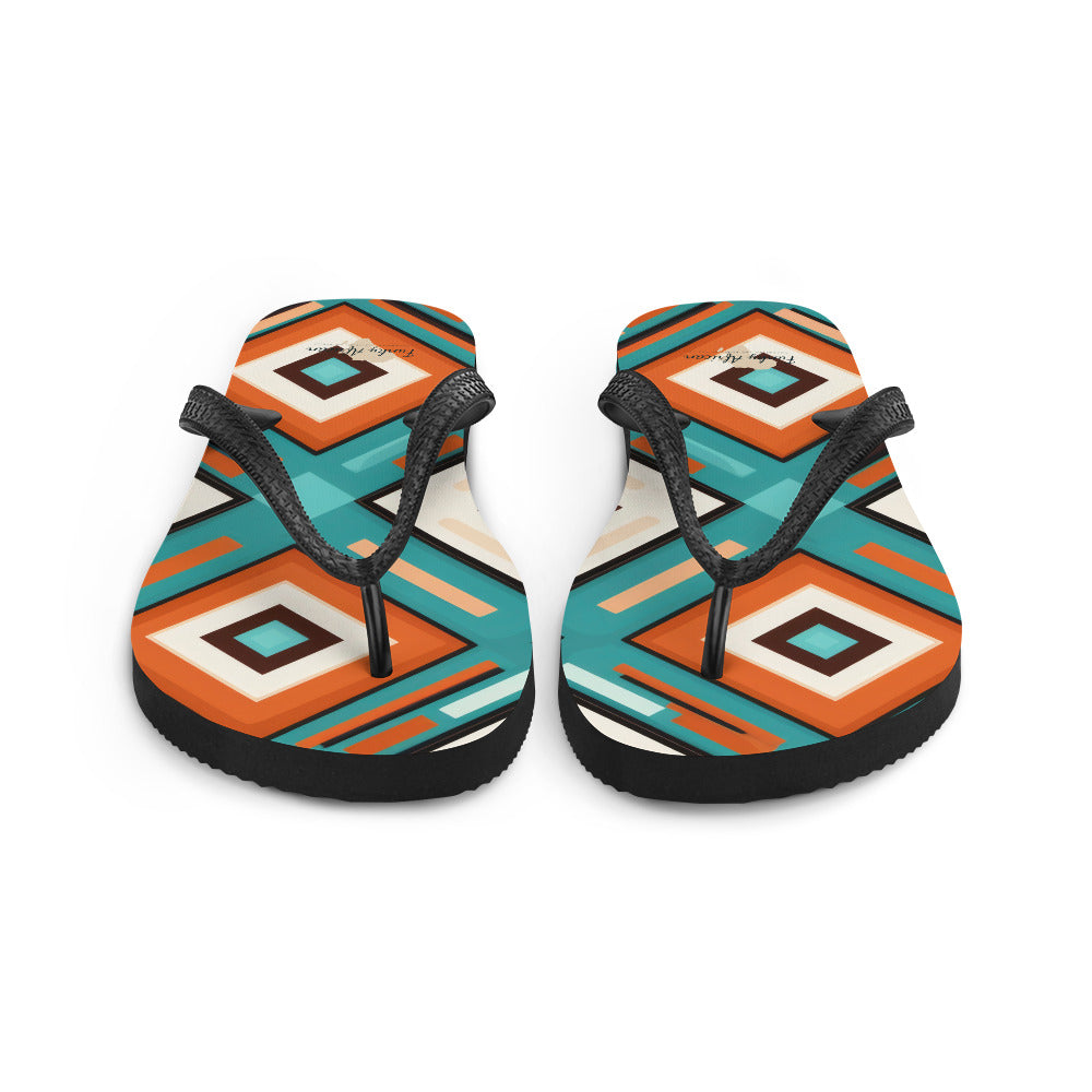 African Print Flip-Flops Funky African