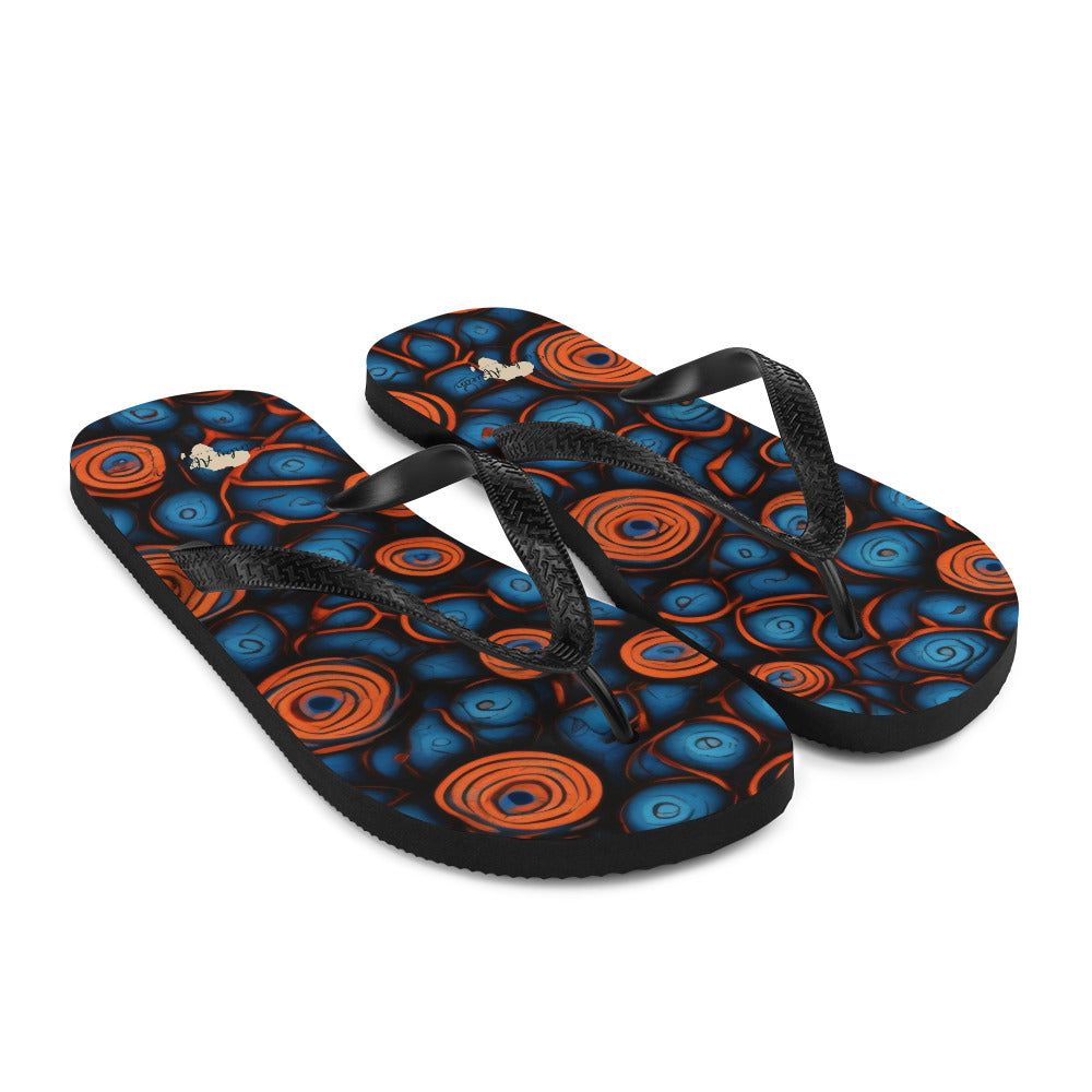 African Print Flip-Flops