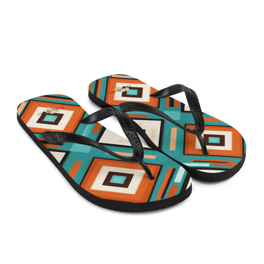 African Print Flip-Flops Funky African