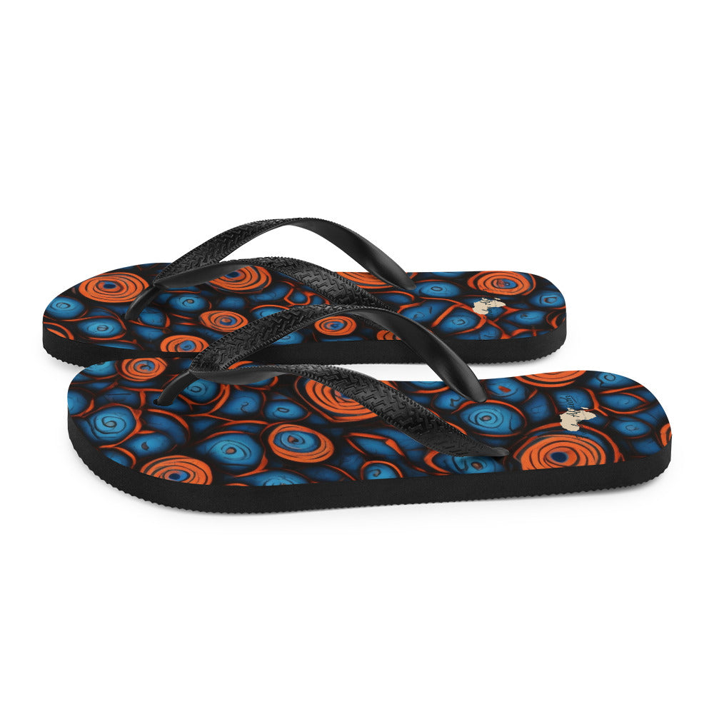 African Print Flip-Flops Funky African