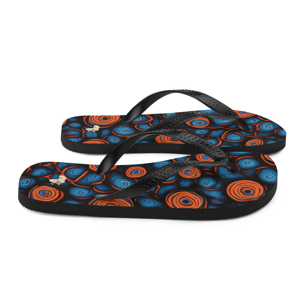 African Print Flip-Flops