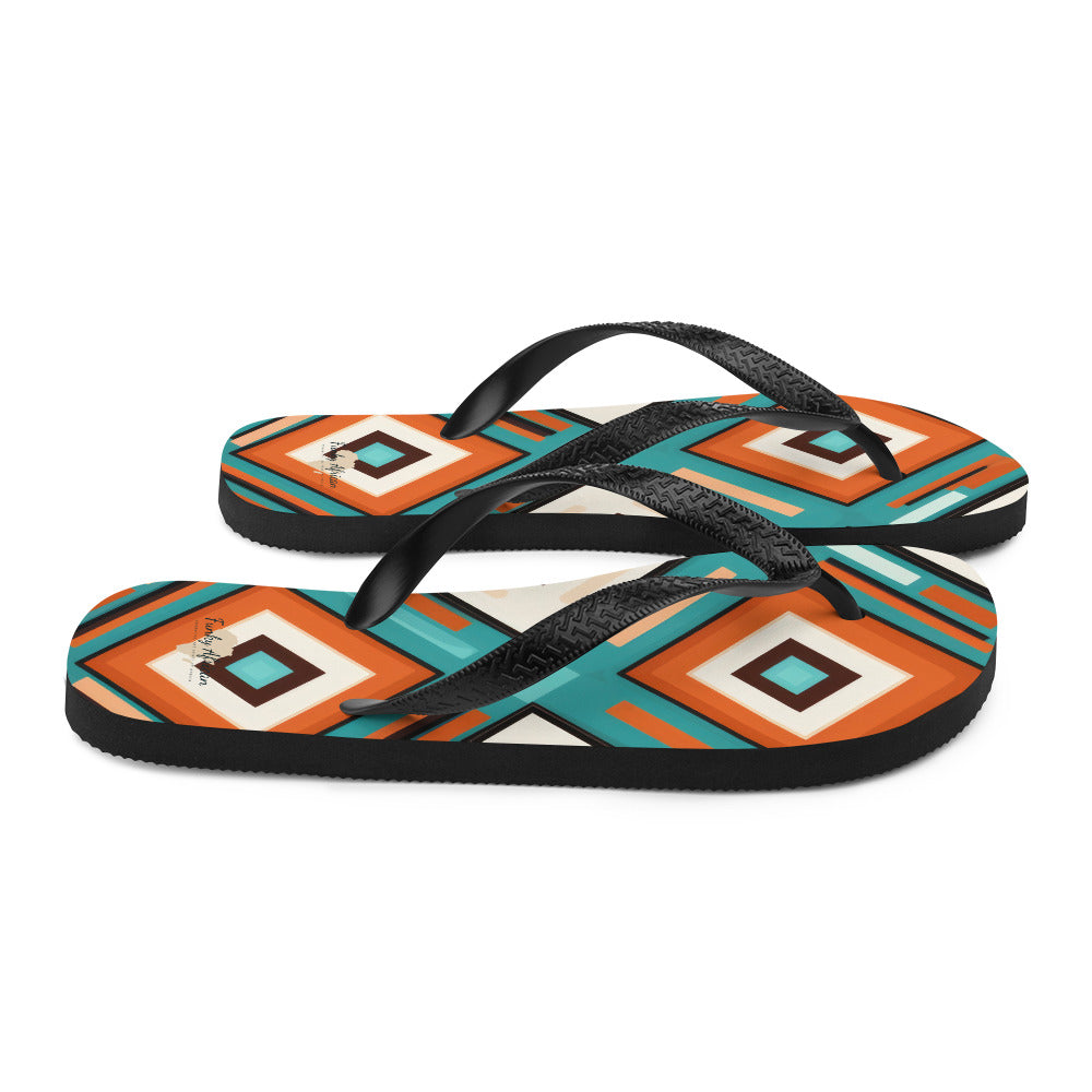 African Print Flip-Flops Funky African