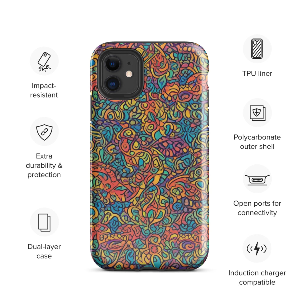 African Print Tough Case for iPhone® Funky African