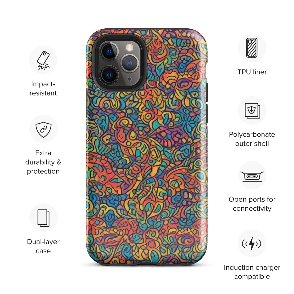 African Print Tough Case for iPhone® Funky African