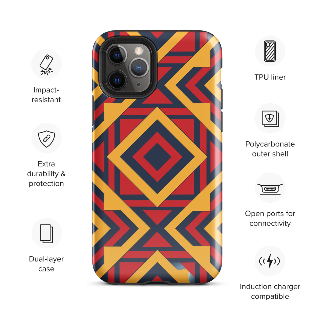 African Print Tough Case for iPhone® Funky African